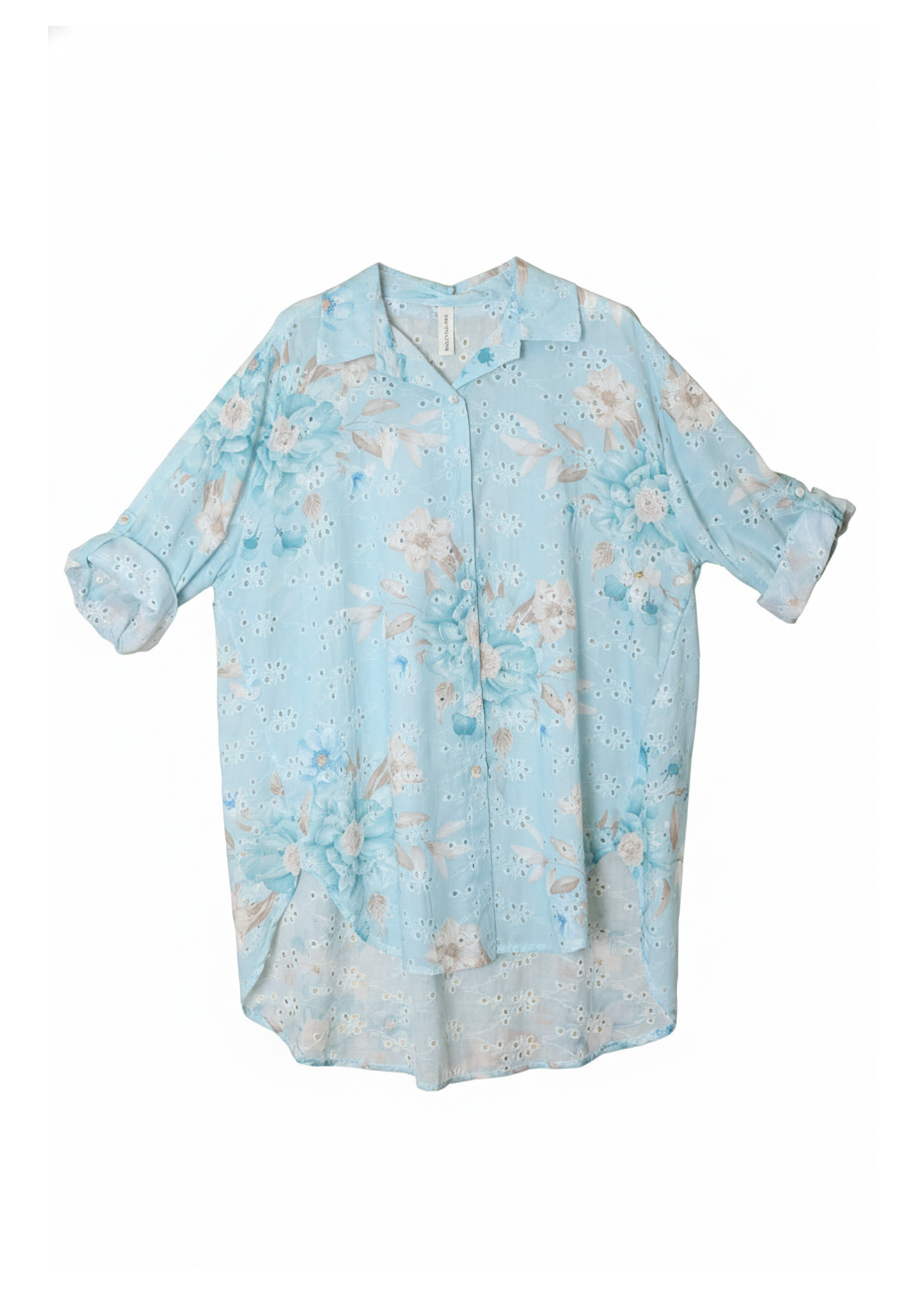 Camisa bordada estampada