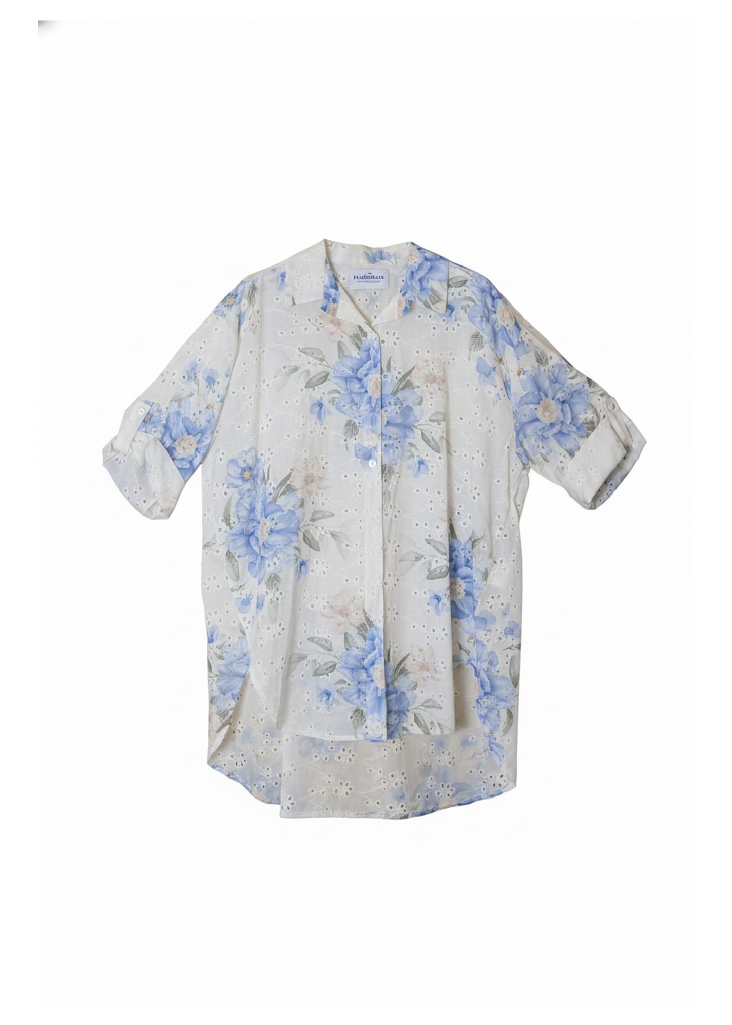 Camisa bordada estampada