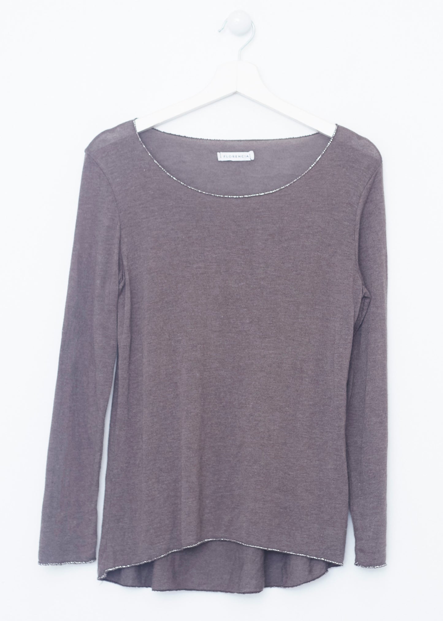 Silver round neck t-shirt