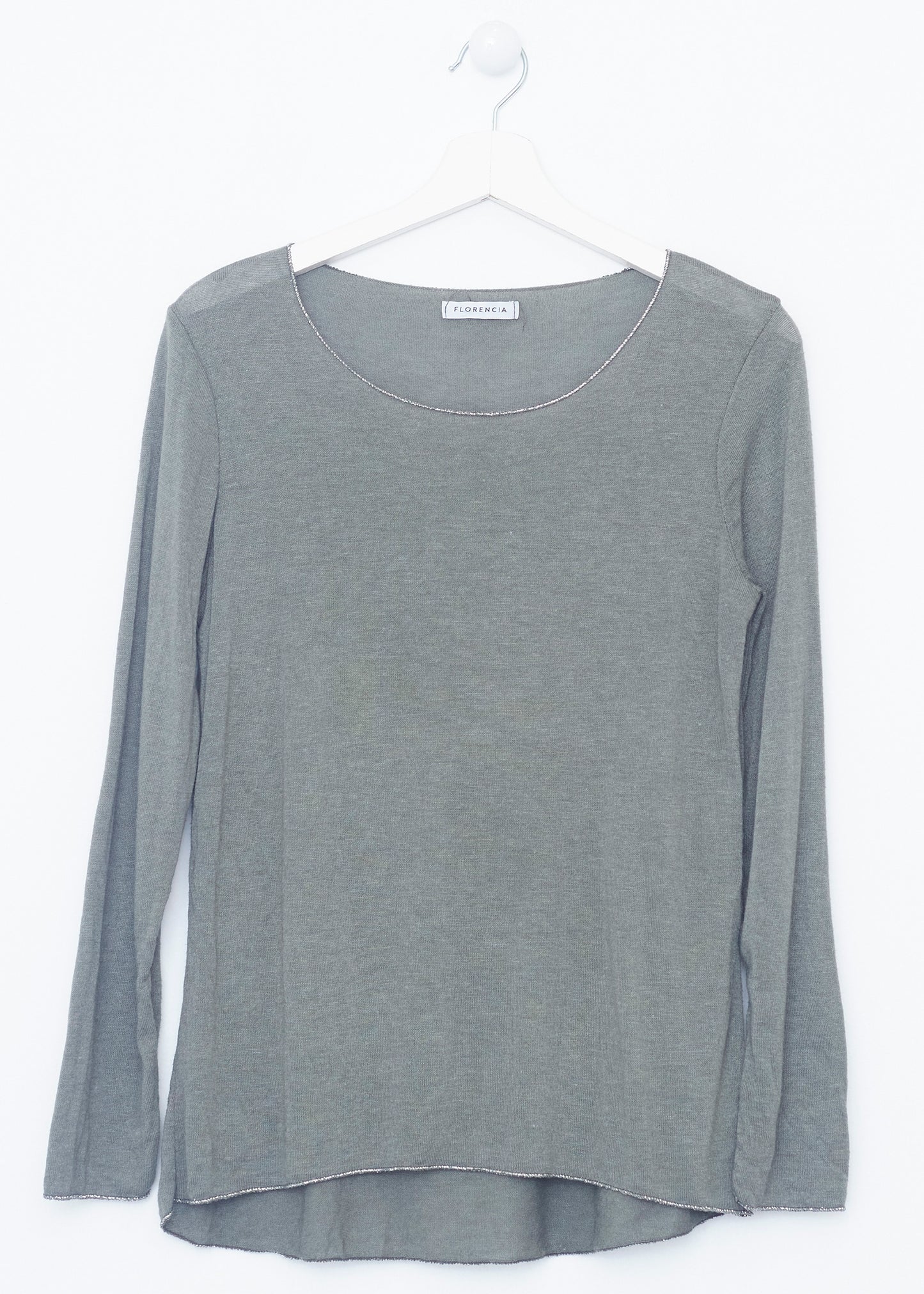 Silver round neck t-shirt
