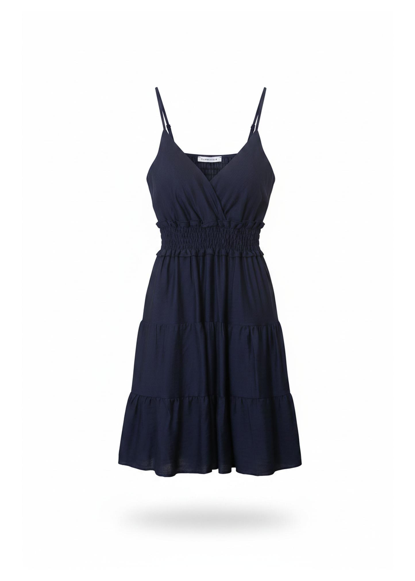 Vestido fruncido satinado