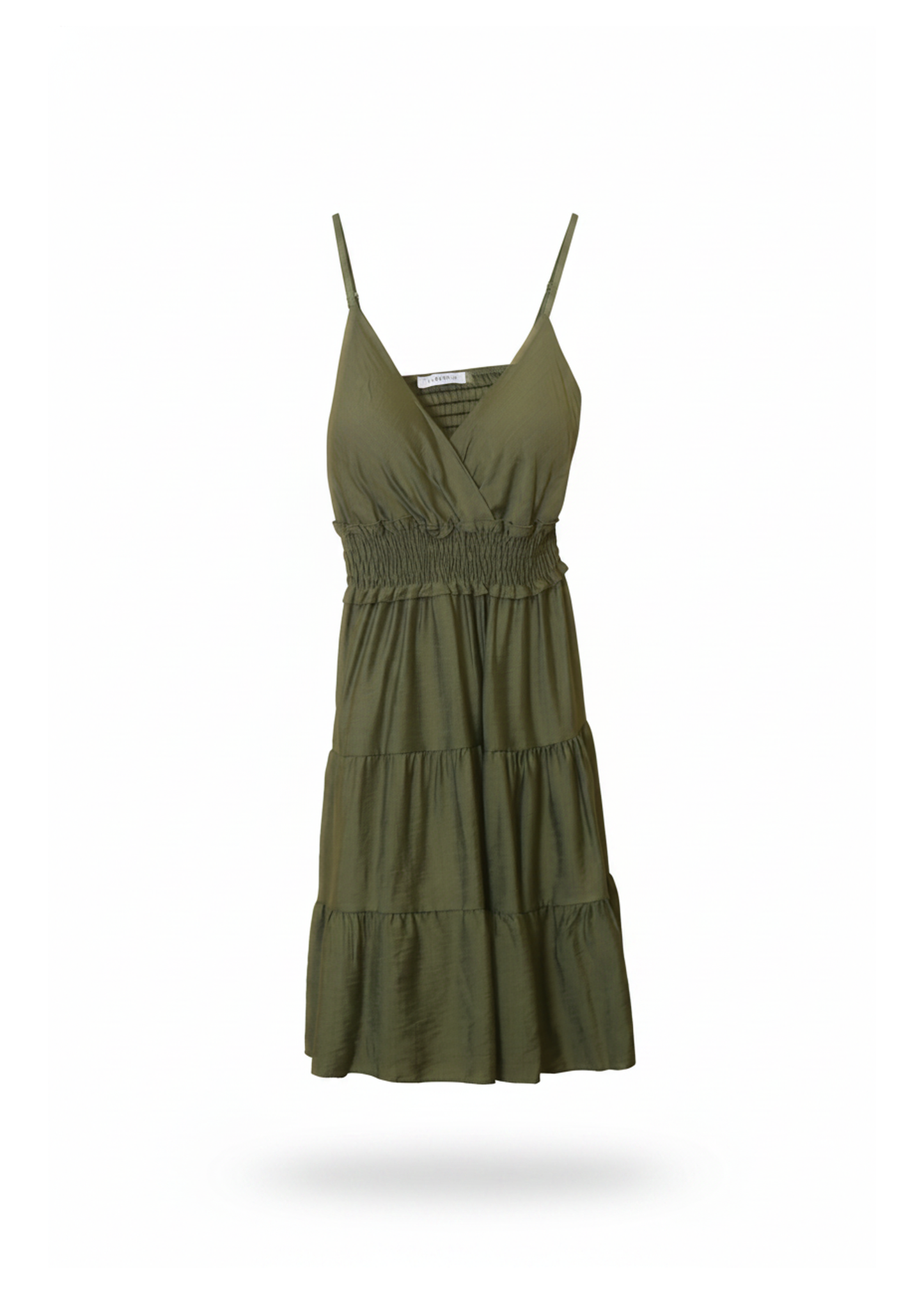 Vestido fruncido satinado