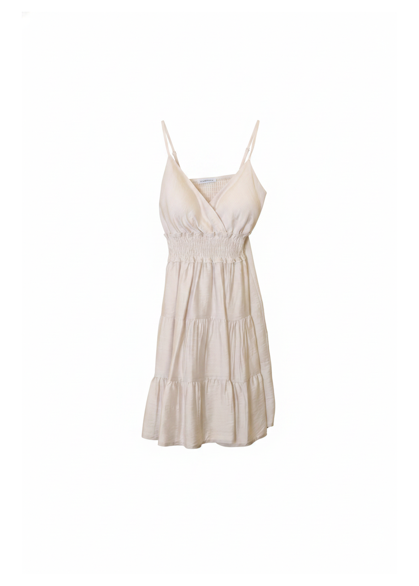 Vestido fruncido satinado