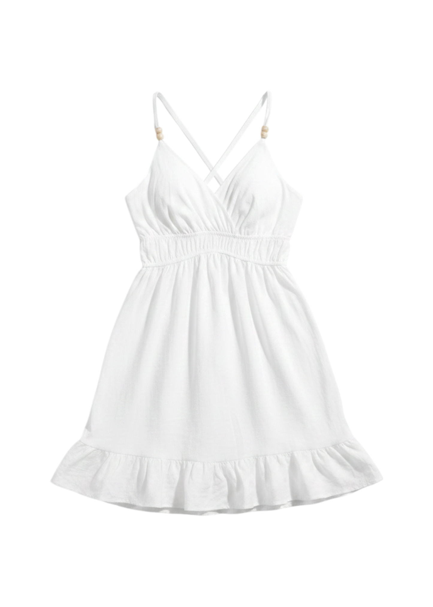 Vestido abalorios satinado corto