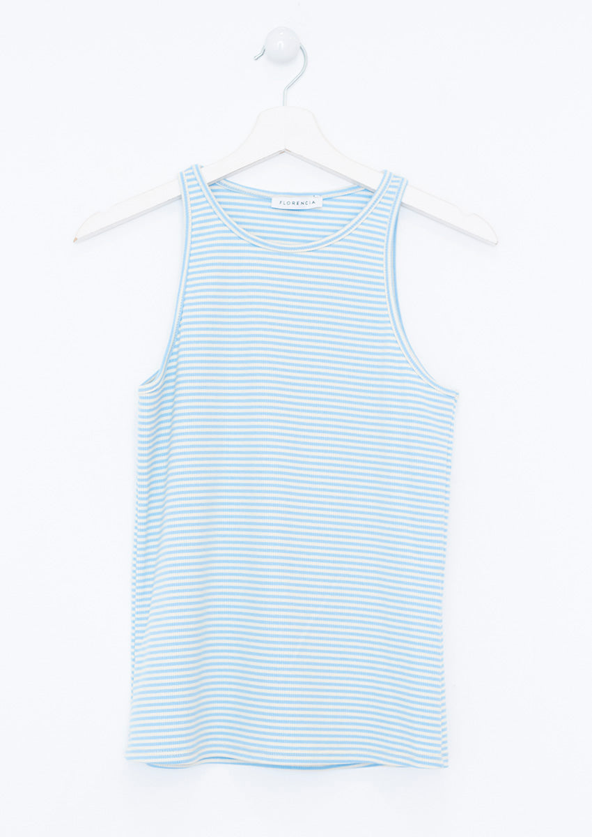 Striped ribbed top