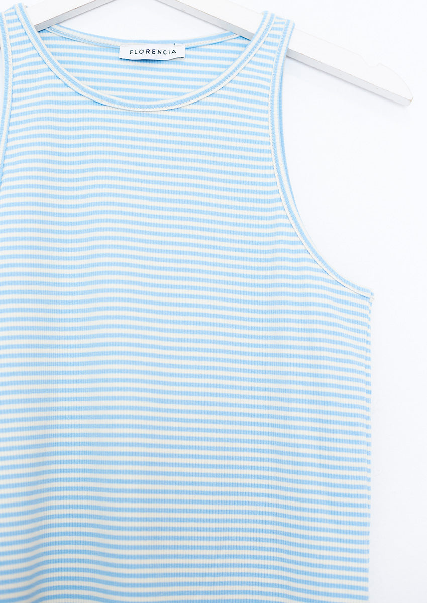 Striped ribbed top