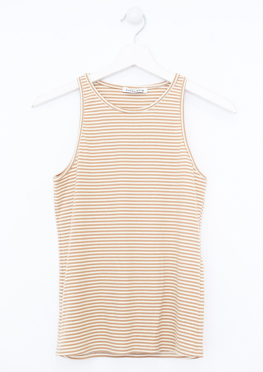 Striped ribbed top