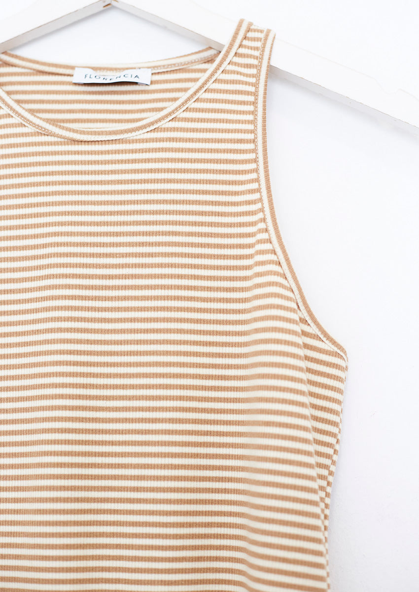 Striped ribbed top
