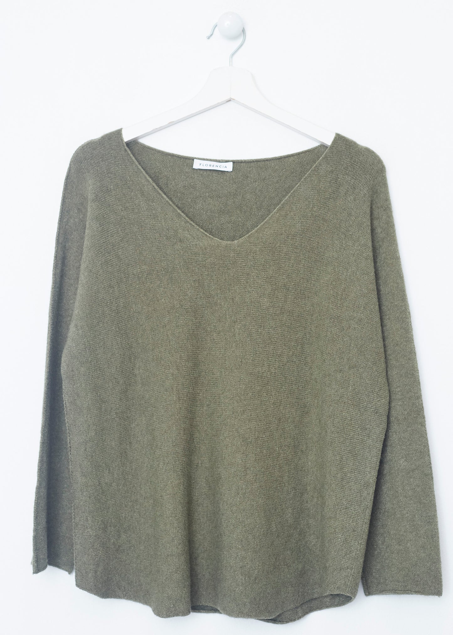 Jersey sin costuras cuello punta