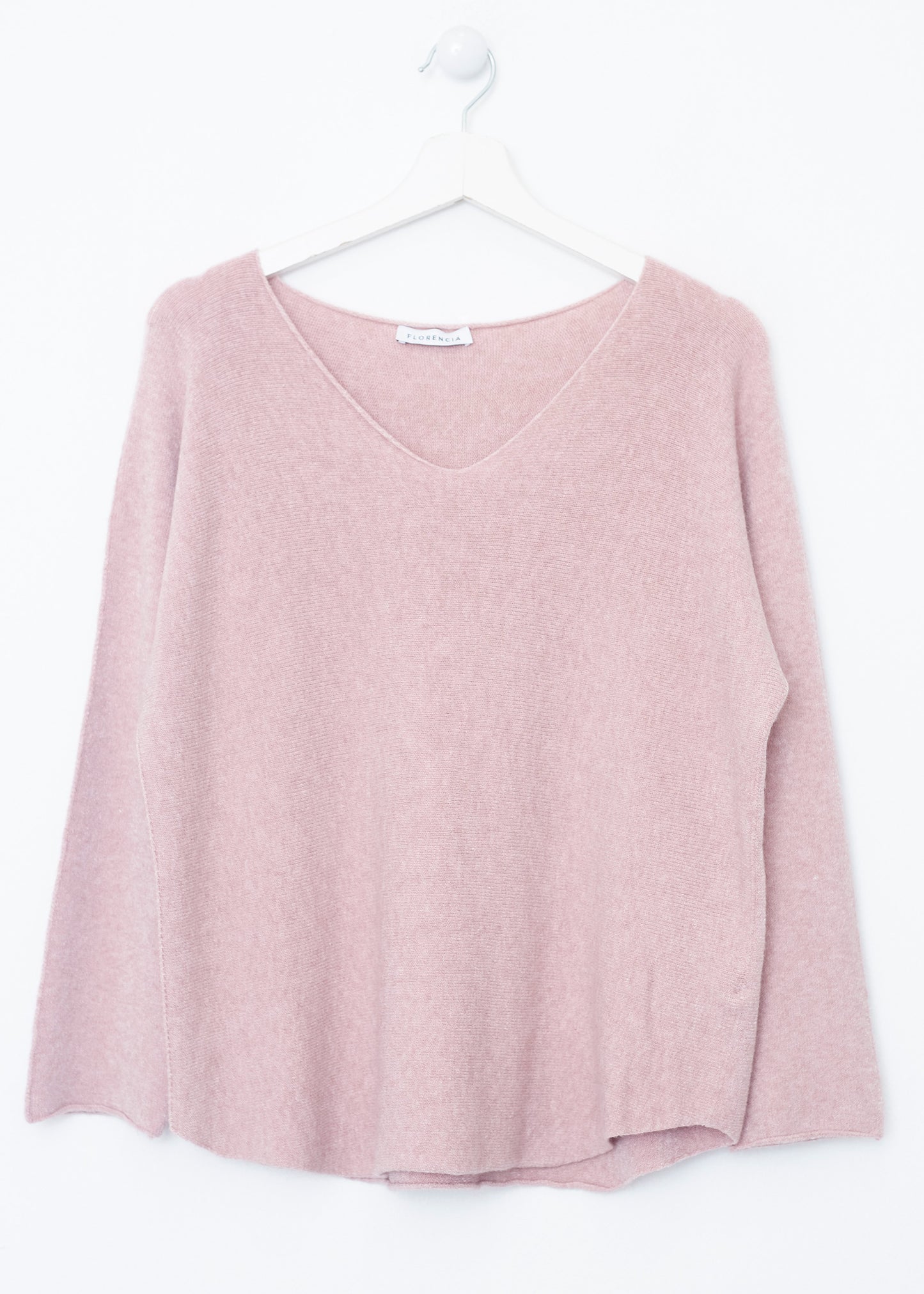 Jersey sin costuras cuello punta
