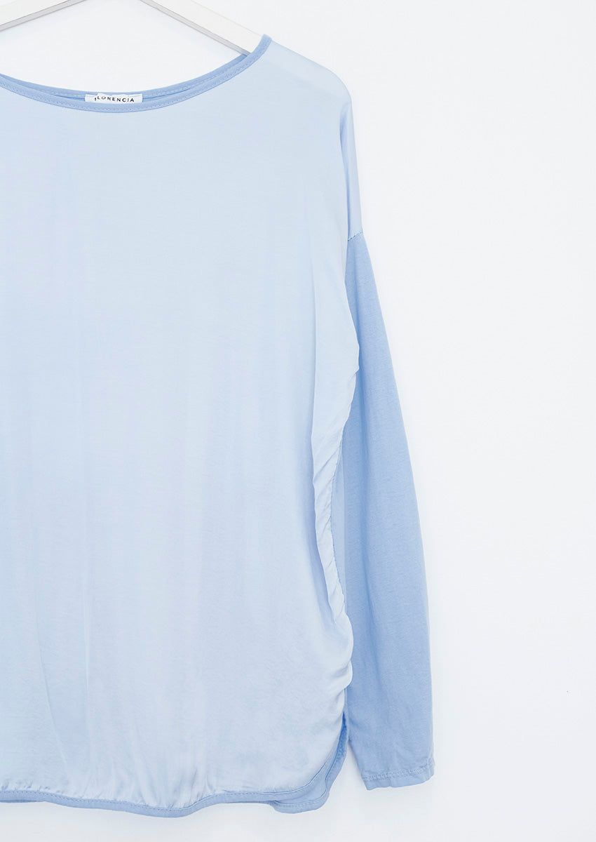 Satin front T-shirt