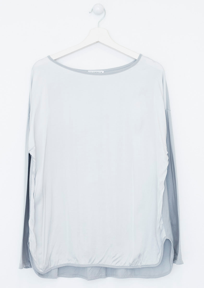 Satin front T-shirt