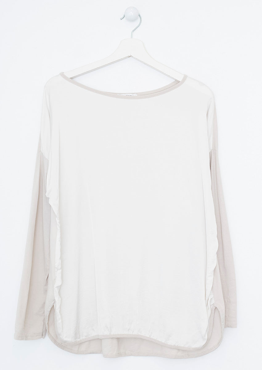 Satin front T-shirt