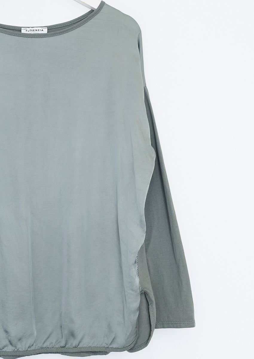 Satin front T-shirt