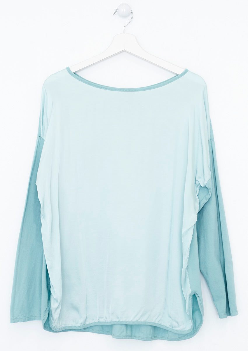 Satin front T-shirt