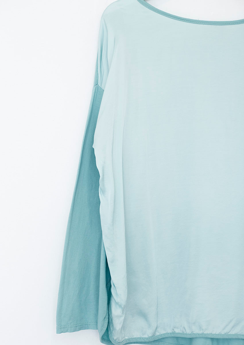 Satin front T-shirt