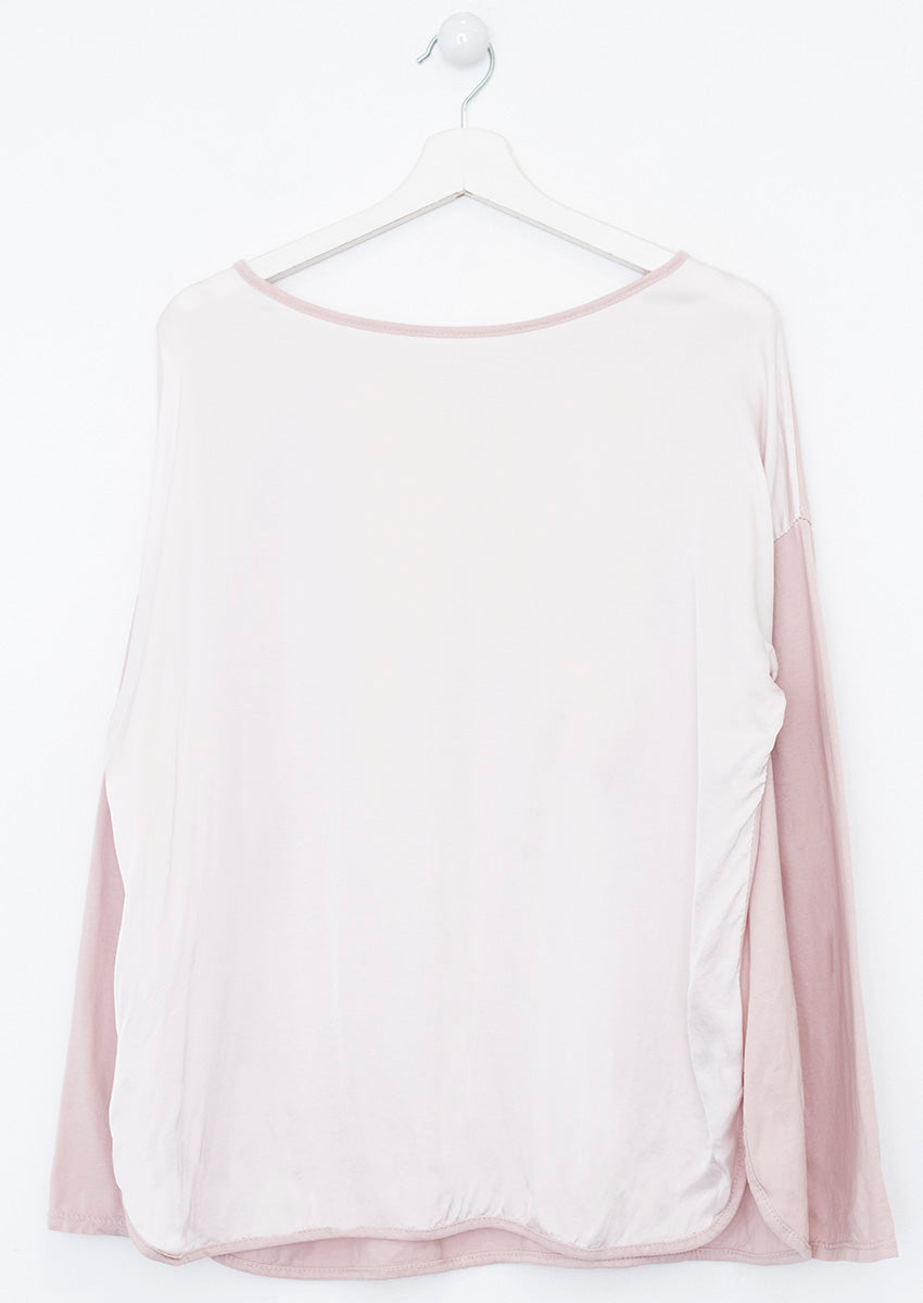 Satin front T-shirt