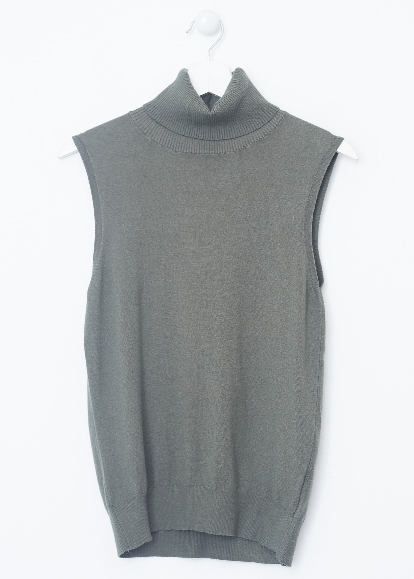 Jersey sin mangas cuello alto