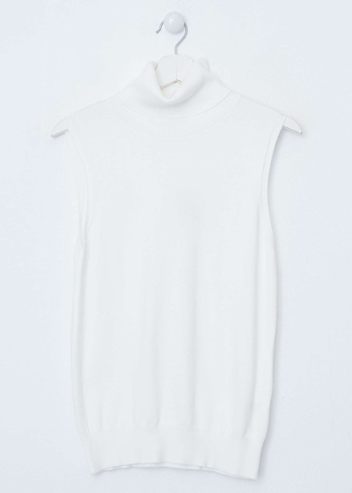 Jersey sin mangas cuello alto