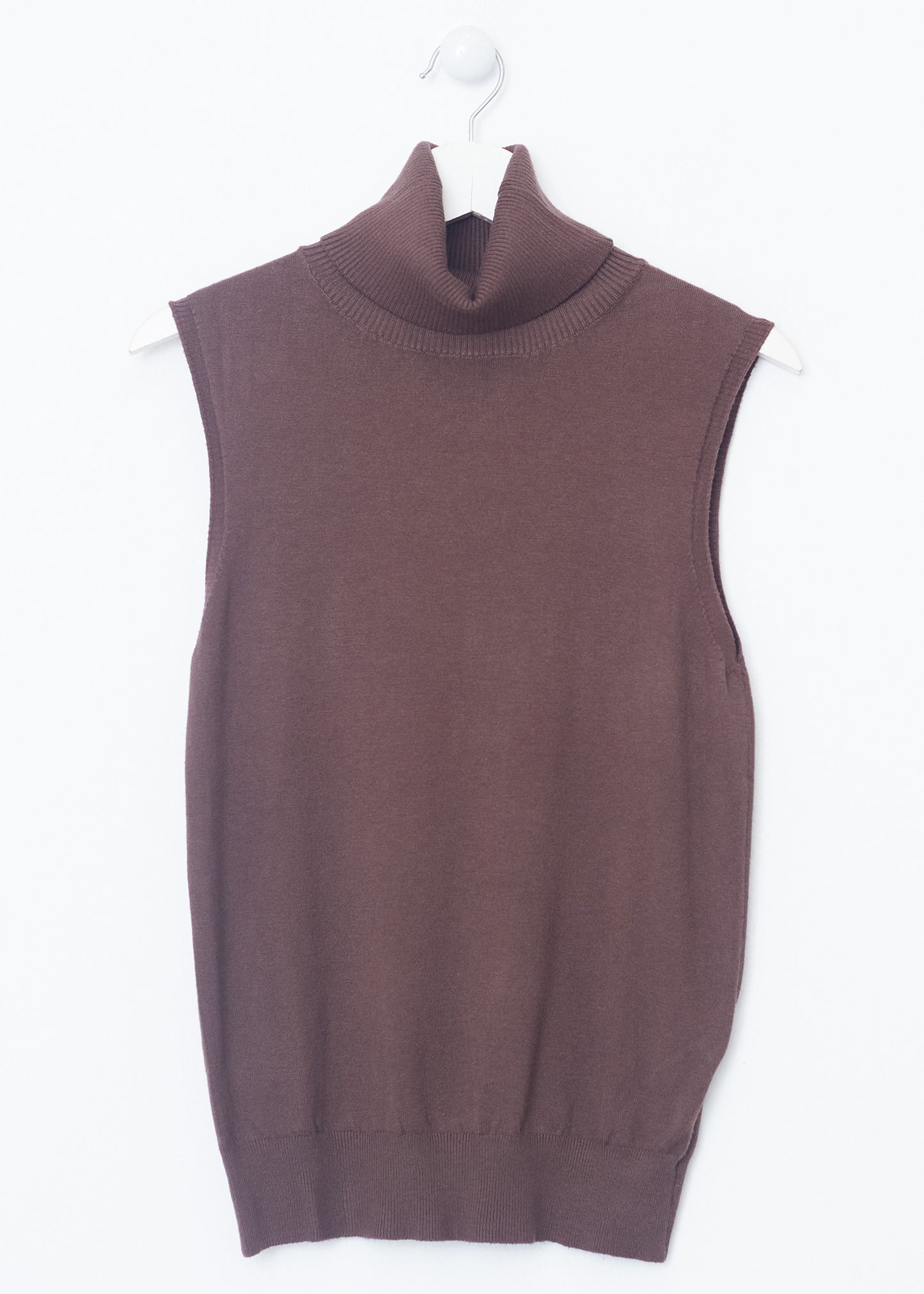 Jersey sin mangas cuello alto