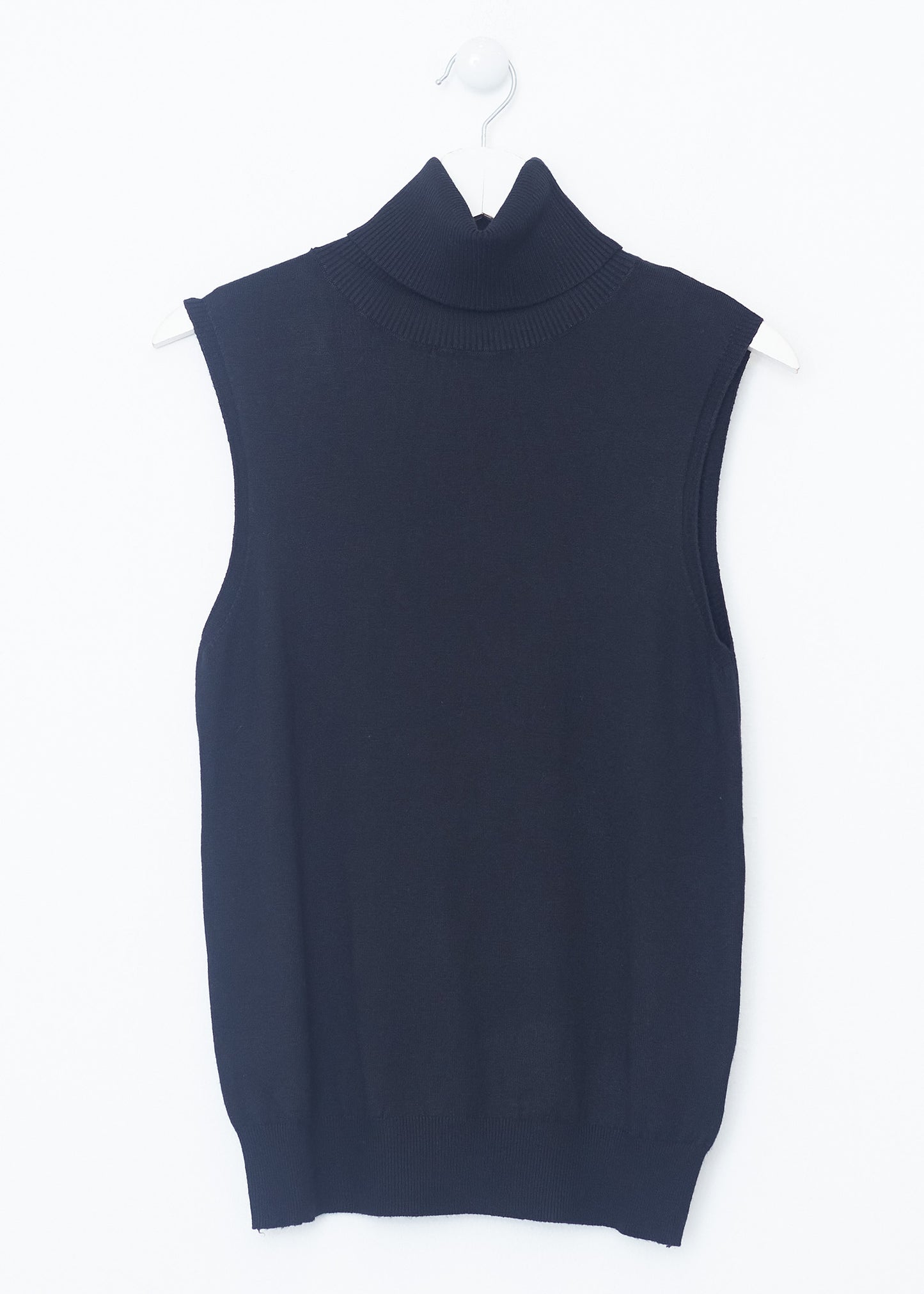 Jersey sin mangas cuello alto