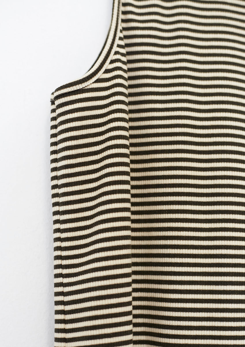 Striped ribbed top