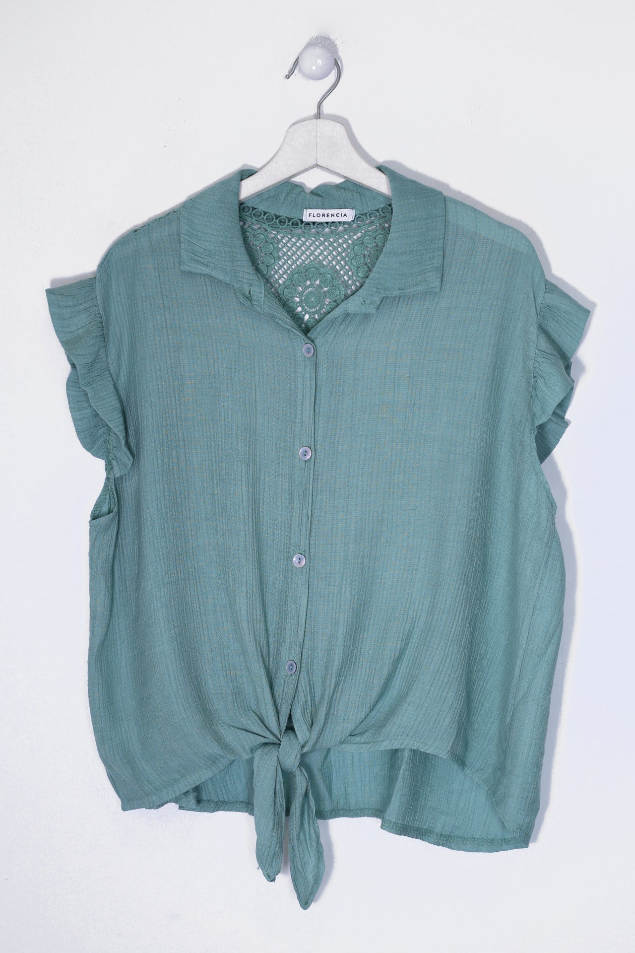 Blusa bambula guipur