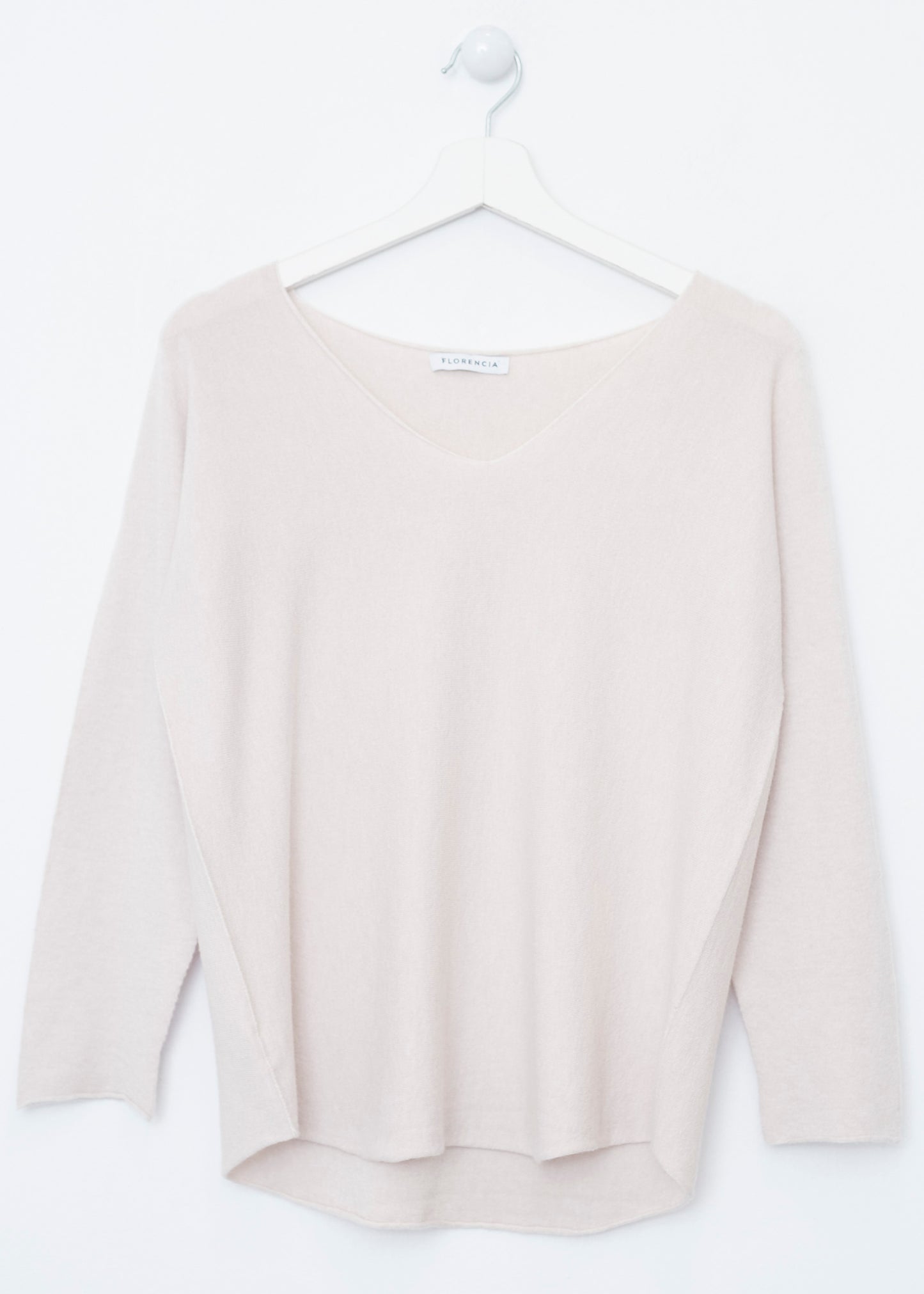 Jersey sin costuras cuello punta