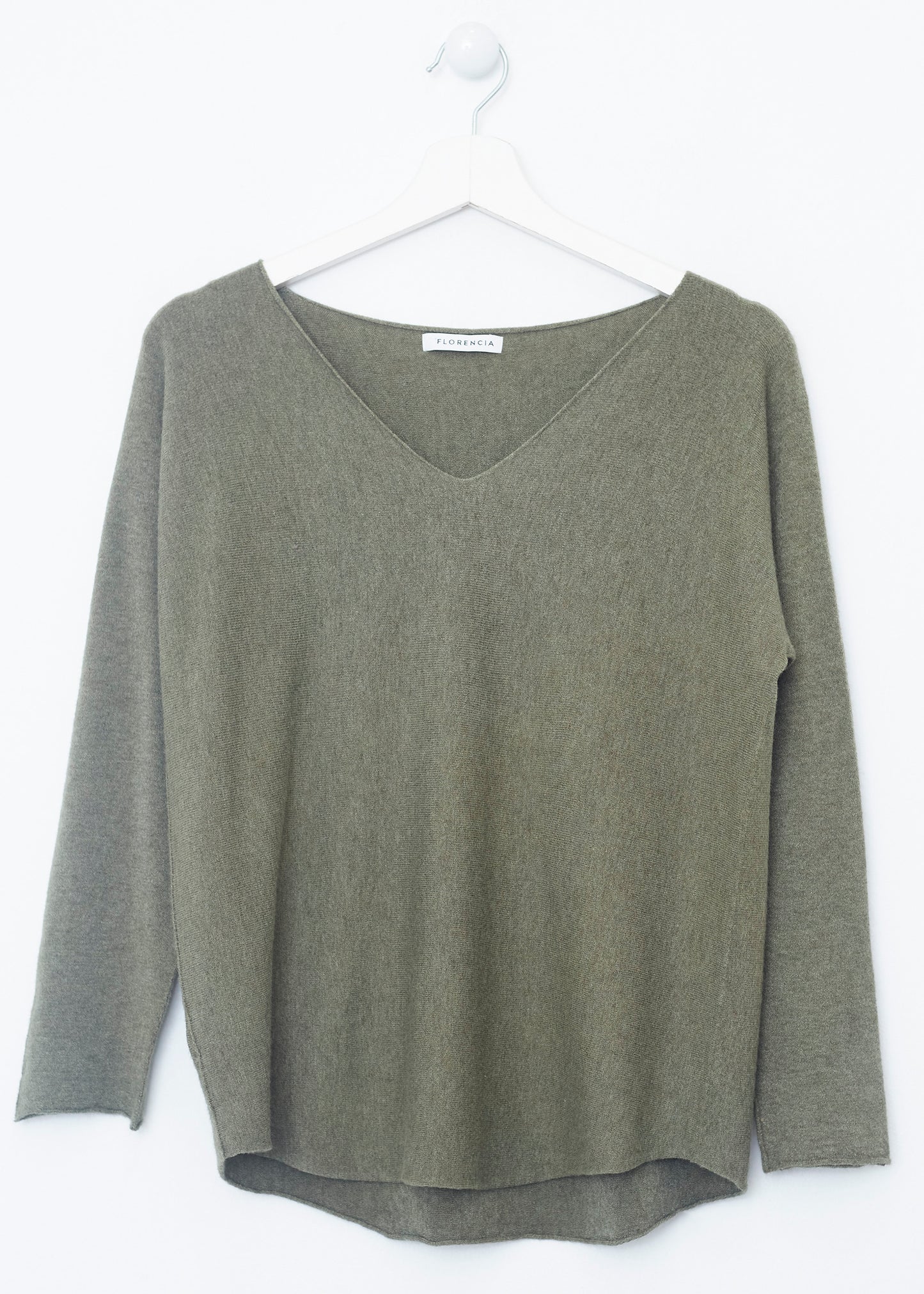 Jersey sin costuras cuello punta