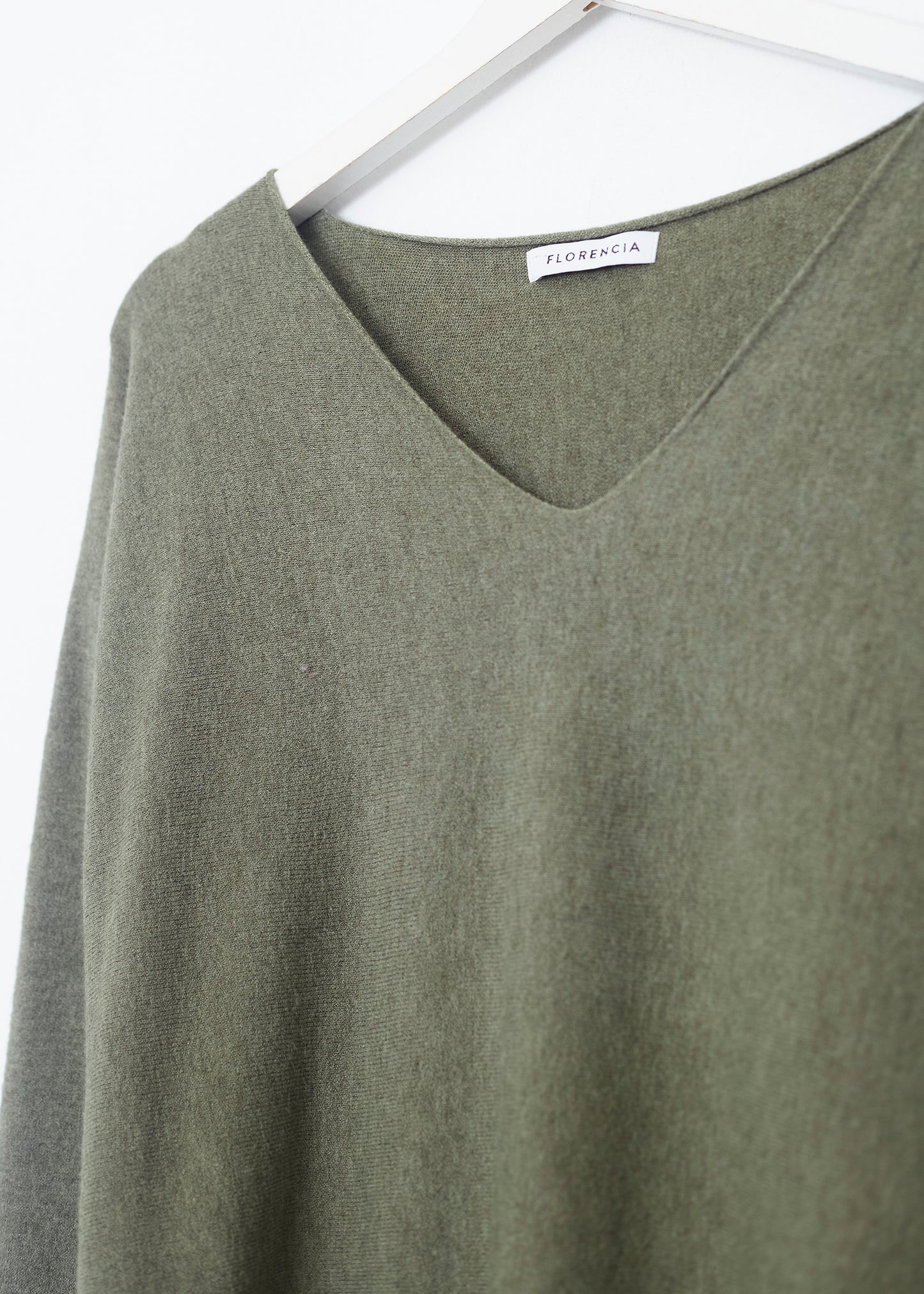 Jersey sin costuras cuello punta