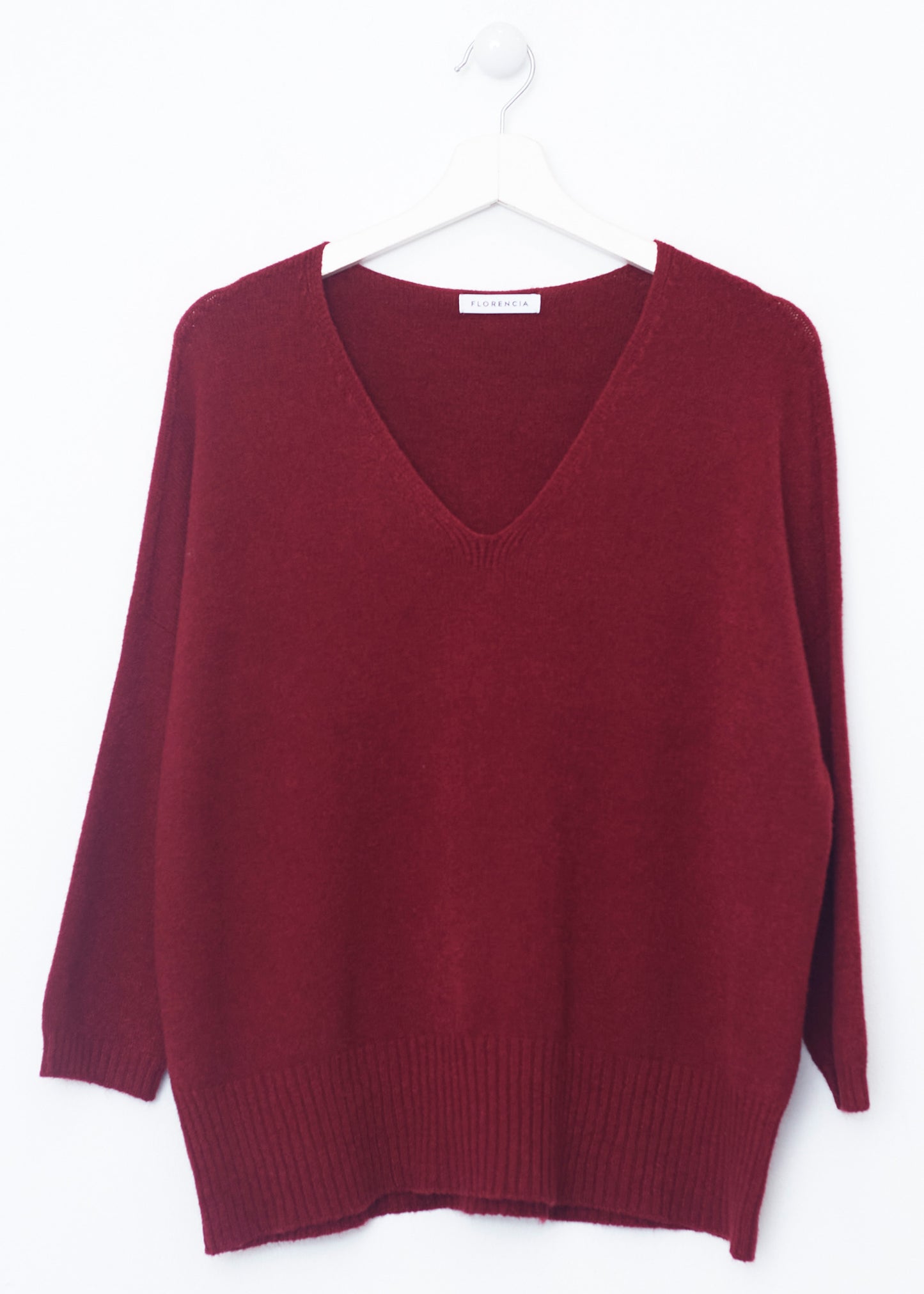 Jersey sin costuras cuello punta
