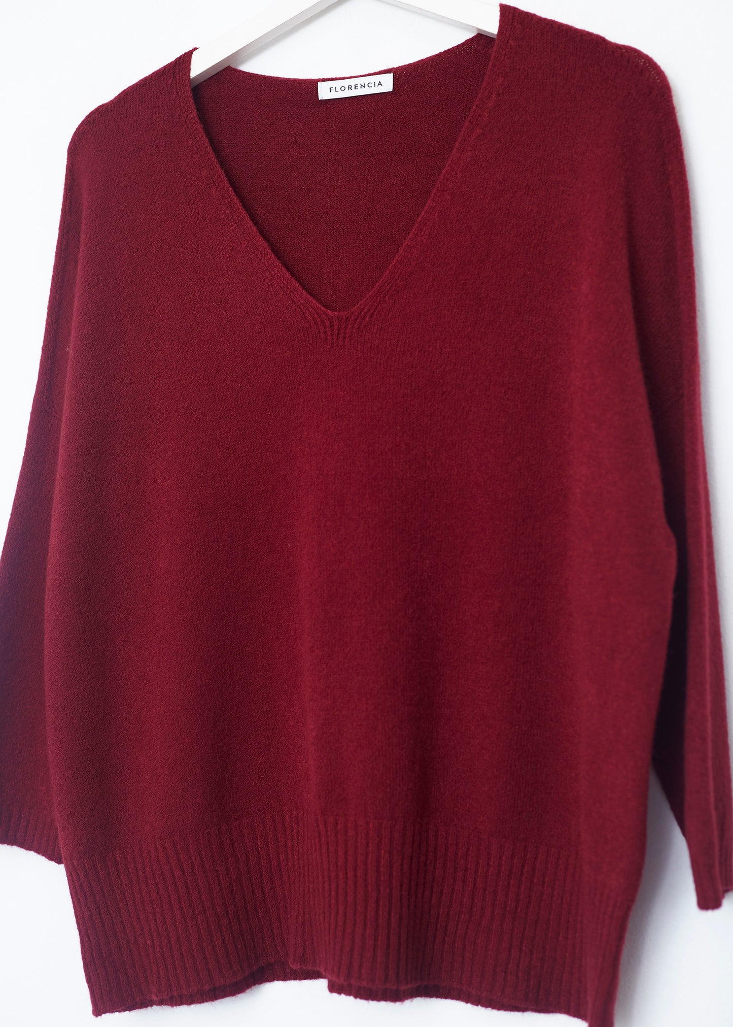 Jersey sin costuras cuello punta