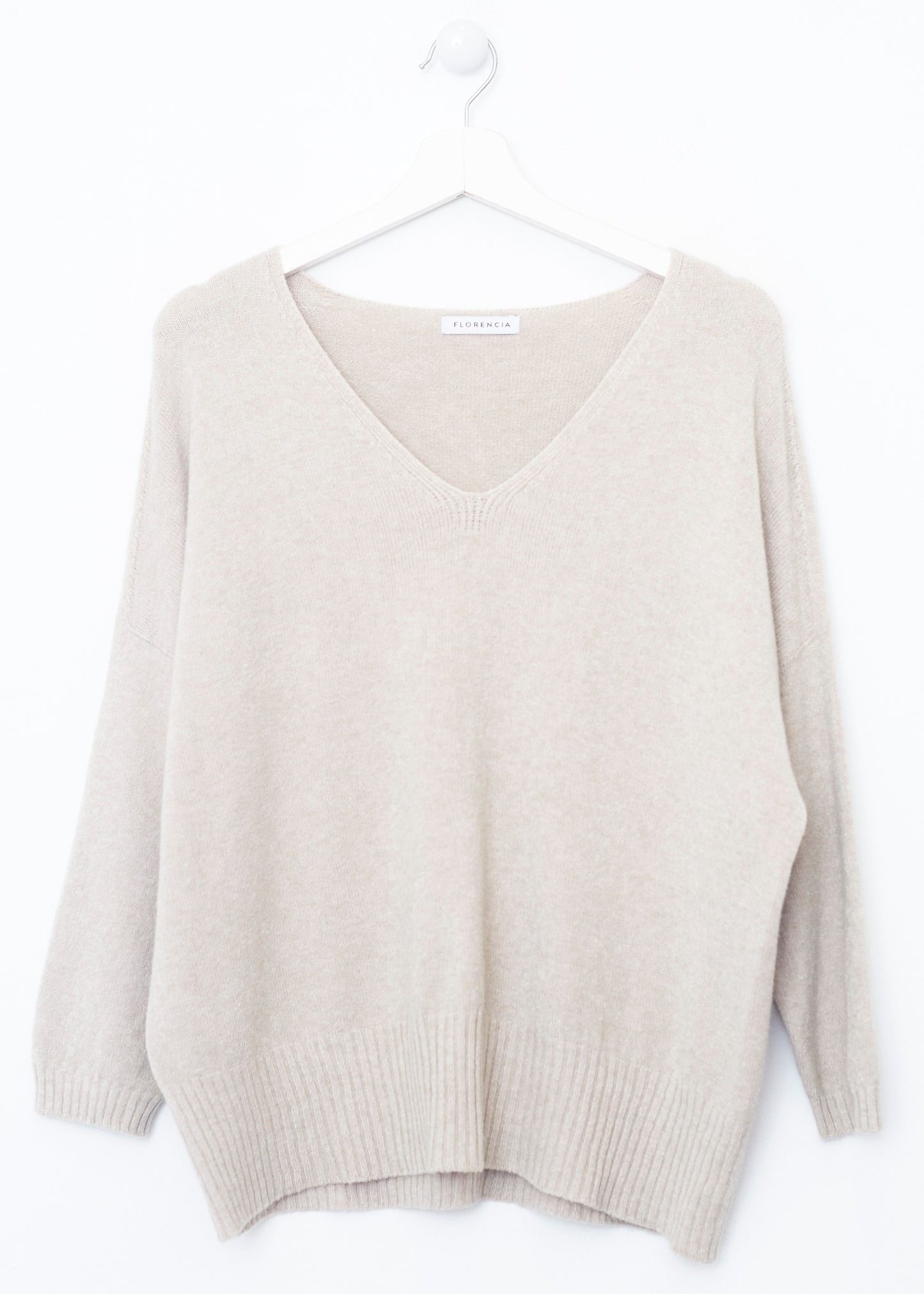 Jersey sin costuras cuello punta