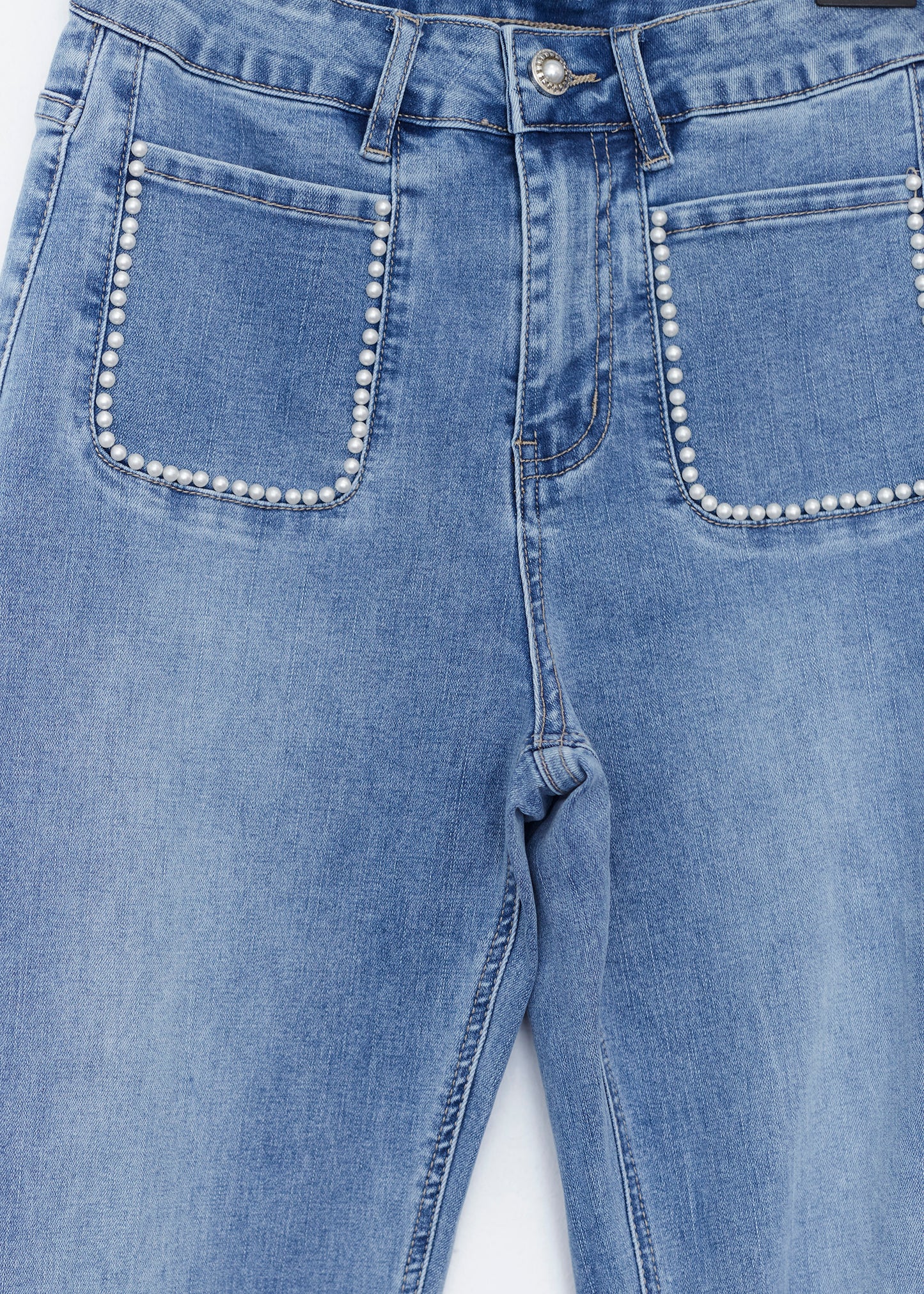 Jeans wide leg perlas