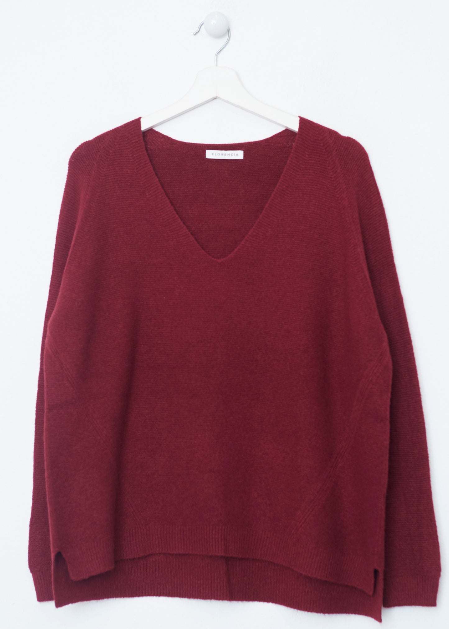 Jersey sin costuras cuello punta