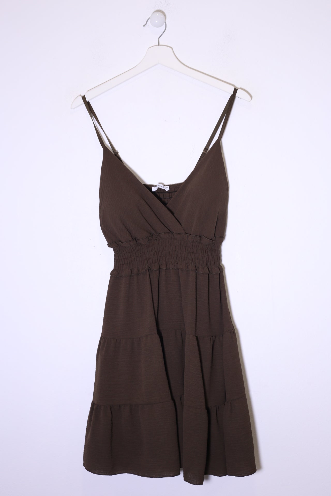 Vestido corto fruncido