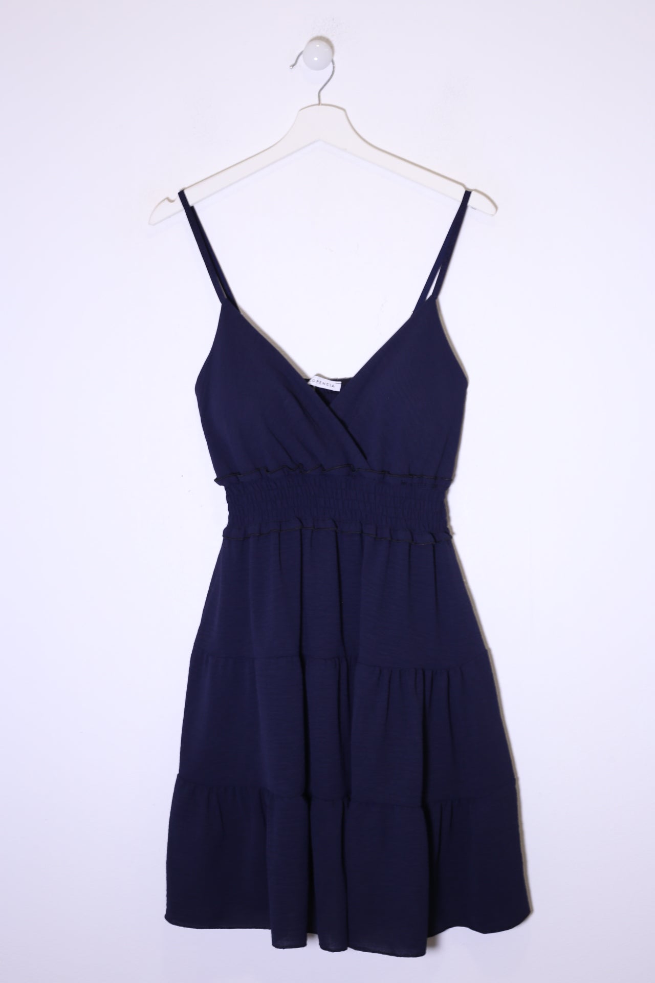 Vestido corto fruncido