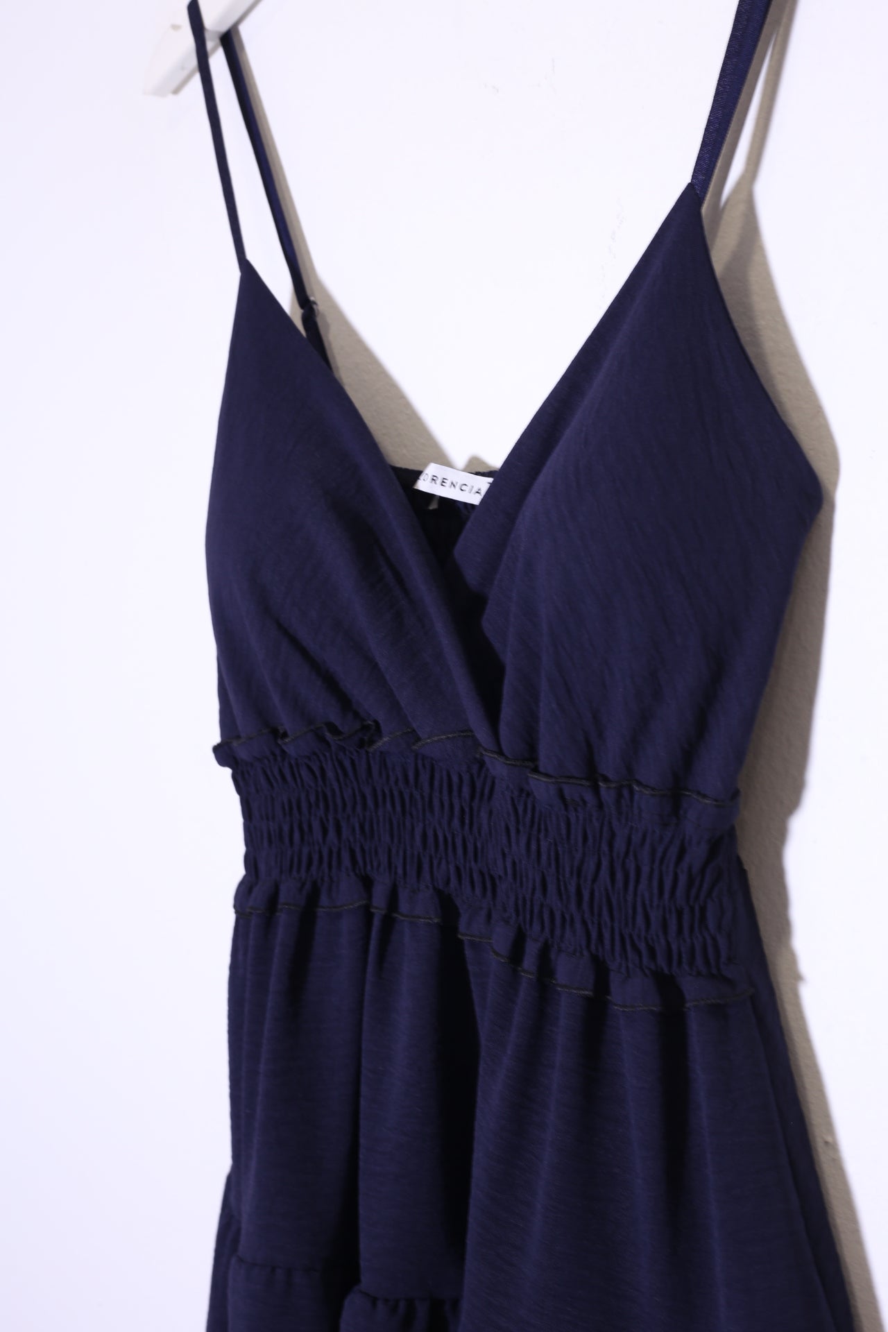 Vestido corto fruncido