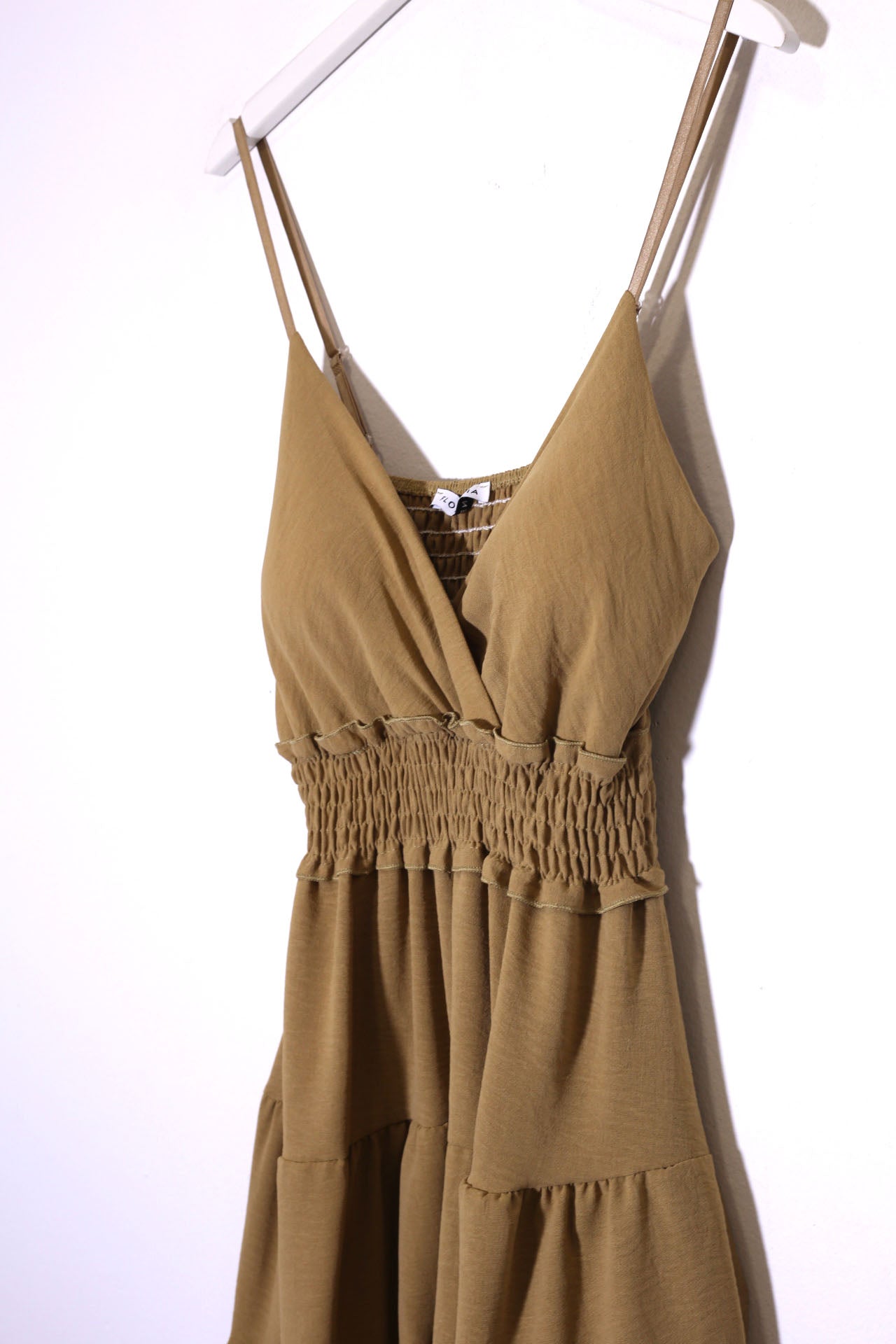 Vestido corto fruncido