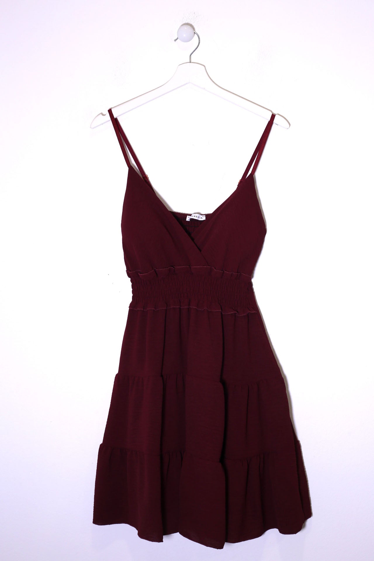 Vestido corto fruncido