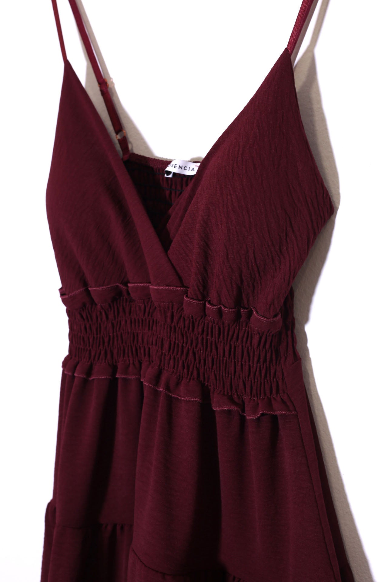 Vestido corto fruncido