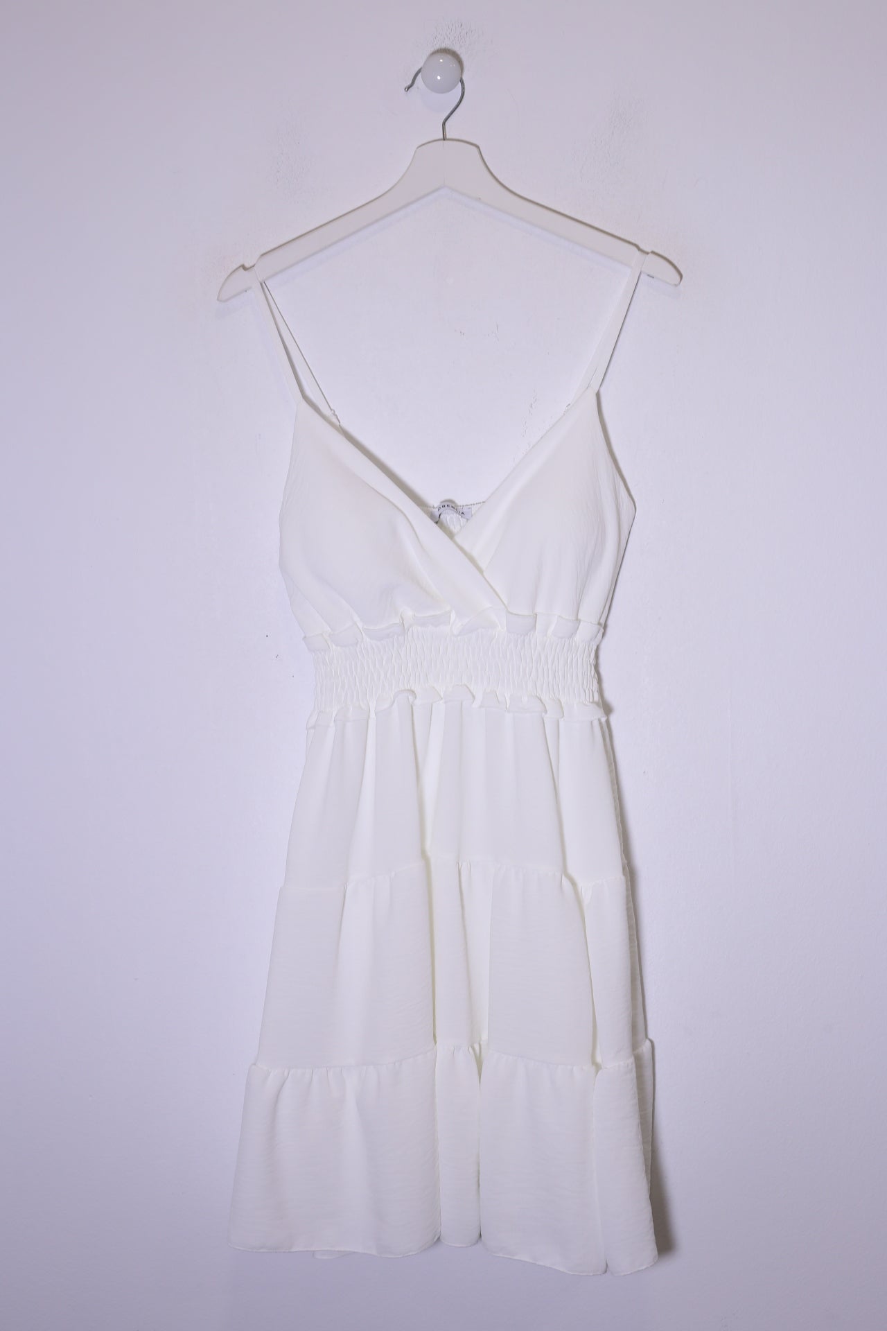 Vestido corto fruncido