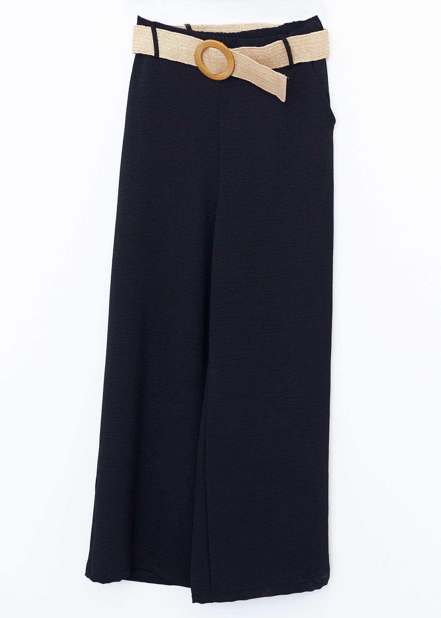 Flowy trousers with belt