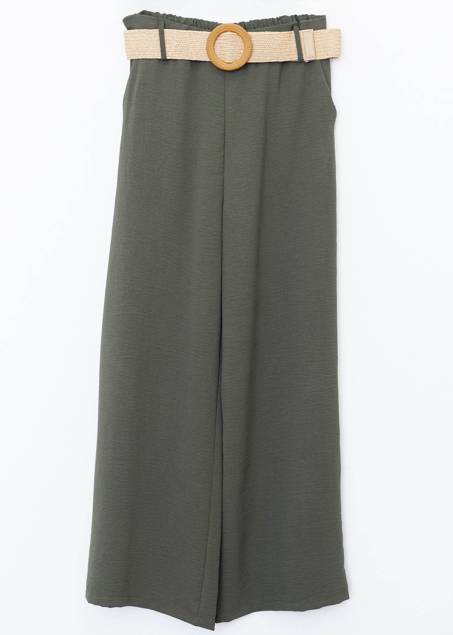 Flowy trousers with belt