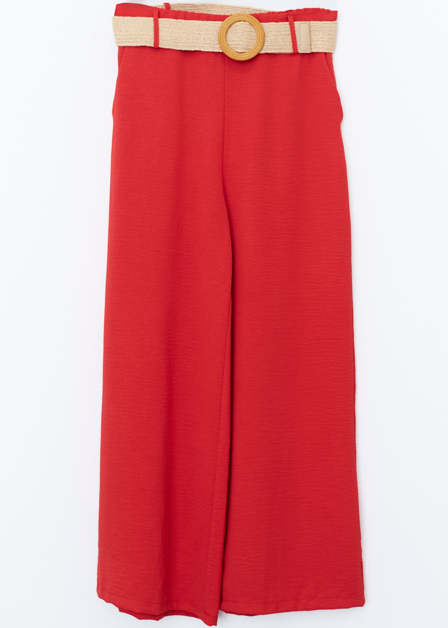 Flowy trousers with belt
