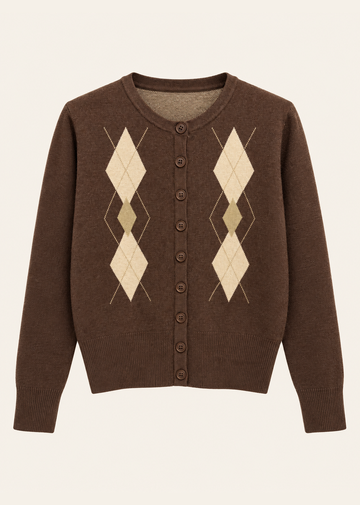 Cardigan jacquard rombes