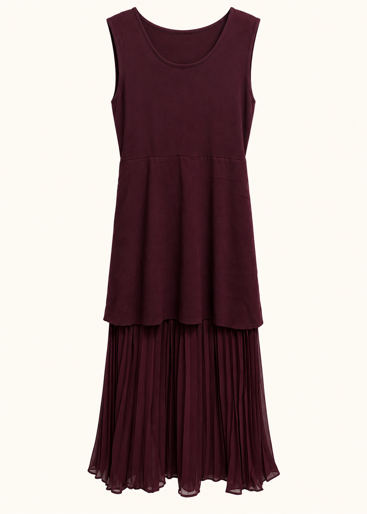 Vestido tricot con falda plisada