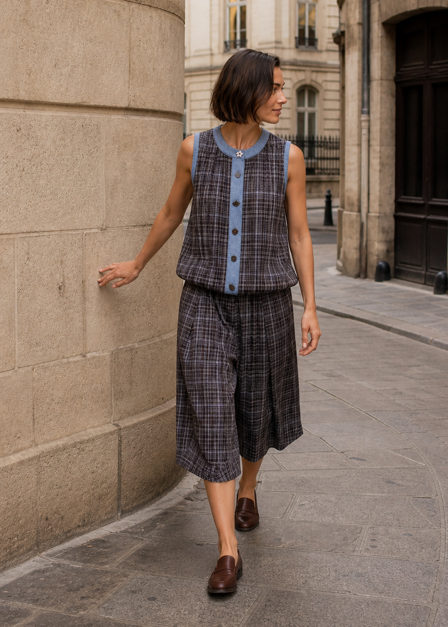 Falda pantalón cuadros