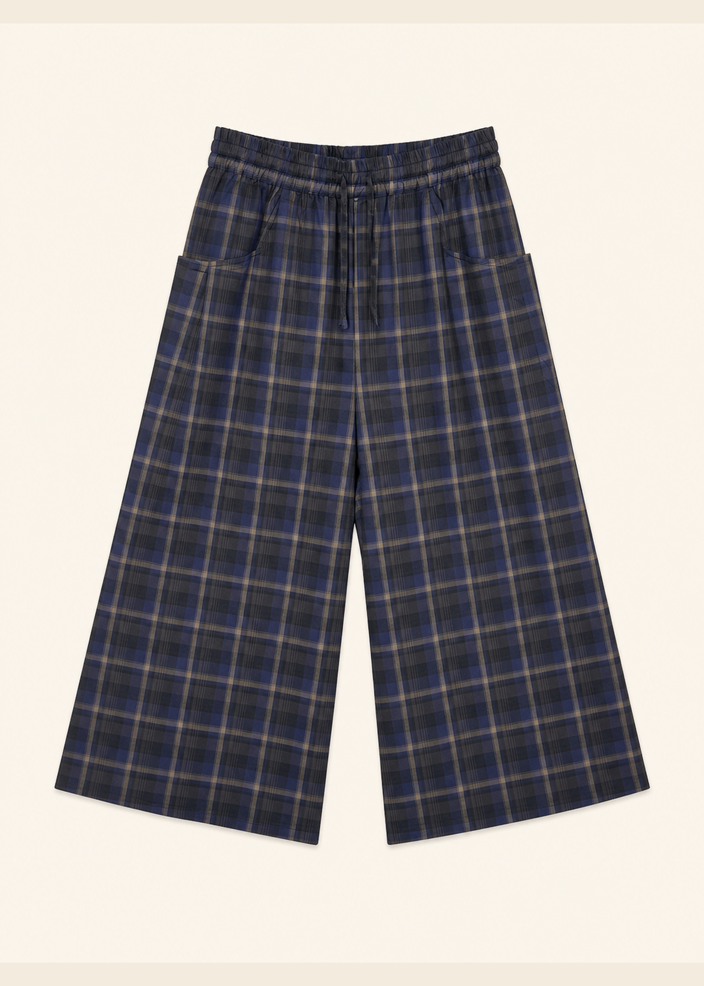 Pantalones anchos cuadros