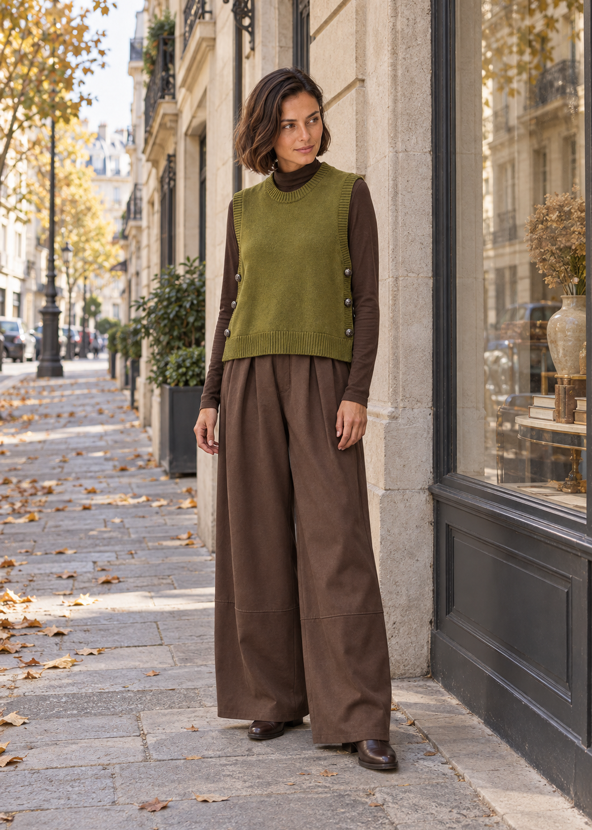 Chaleco tricot botones